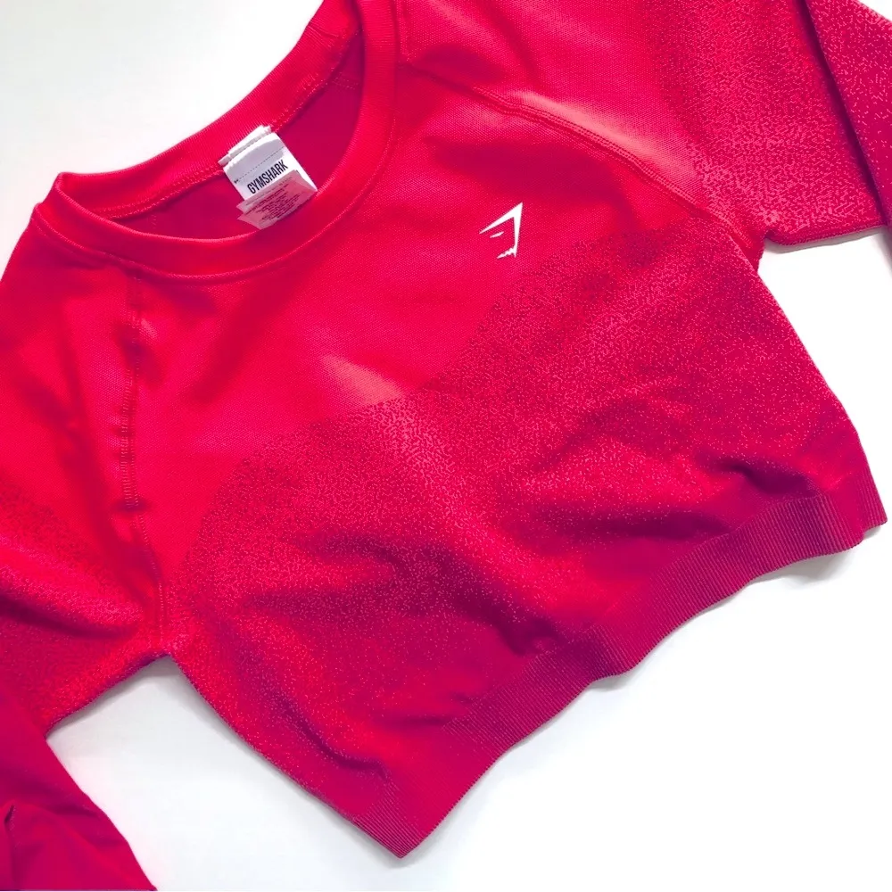 M Adapt Ombre Seamless Long Sleeve Crop Top - Image 2