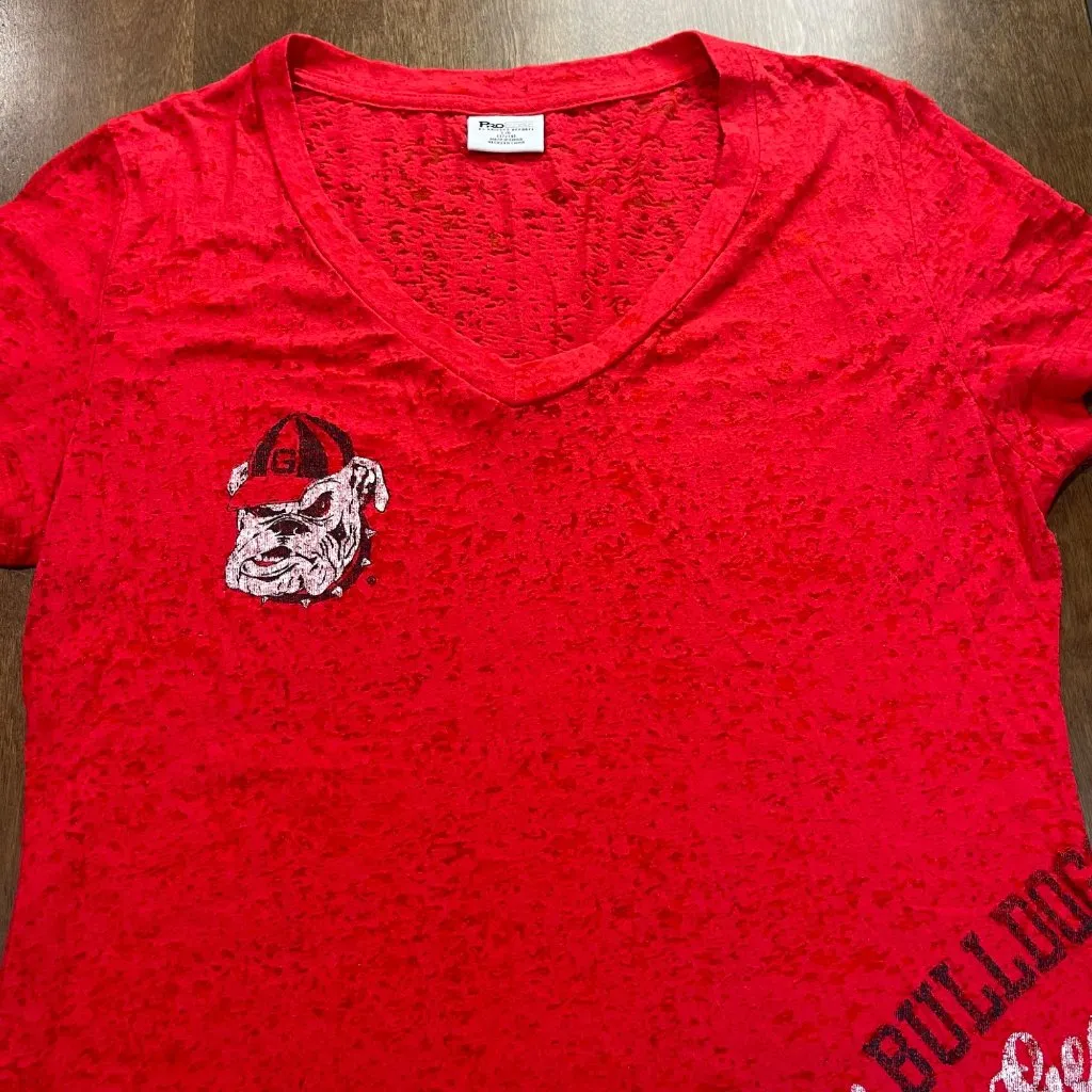 Pro‎ Edge UGA Tee Women's Size Large University of Georgia Bulldogs Red V - Image 7