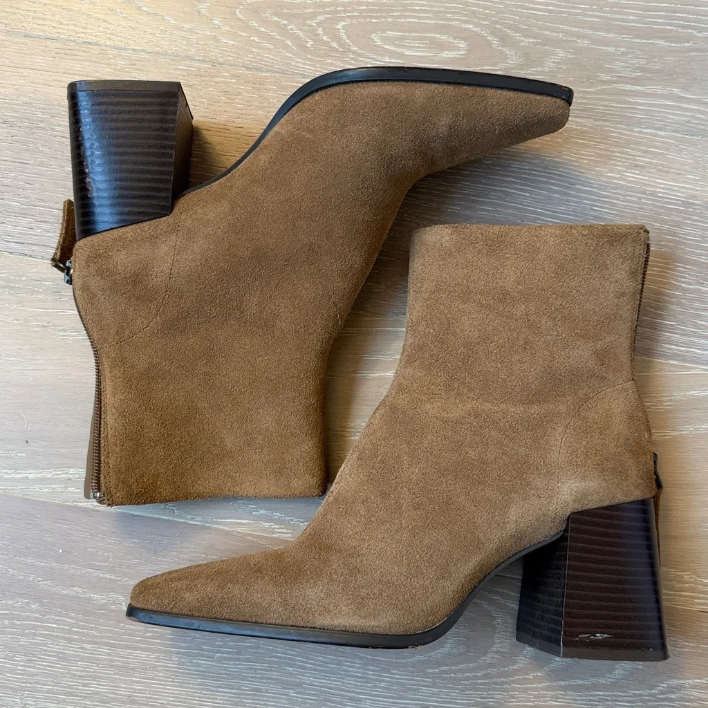 Mango Suede Brown Booties - Image 2