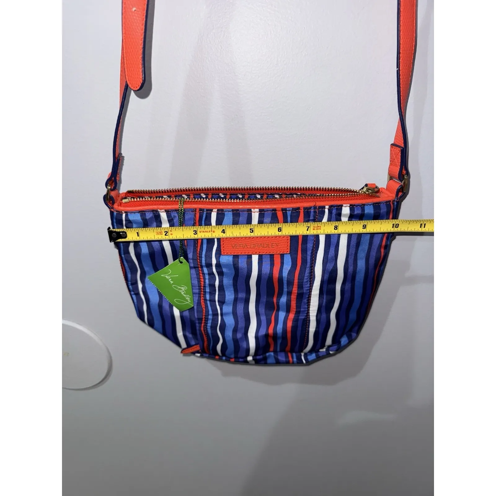 Vera Bradley Preppy Poly Crossbody Purse Handbag Cobalt Stripe Retired Blue NWT - Image 5