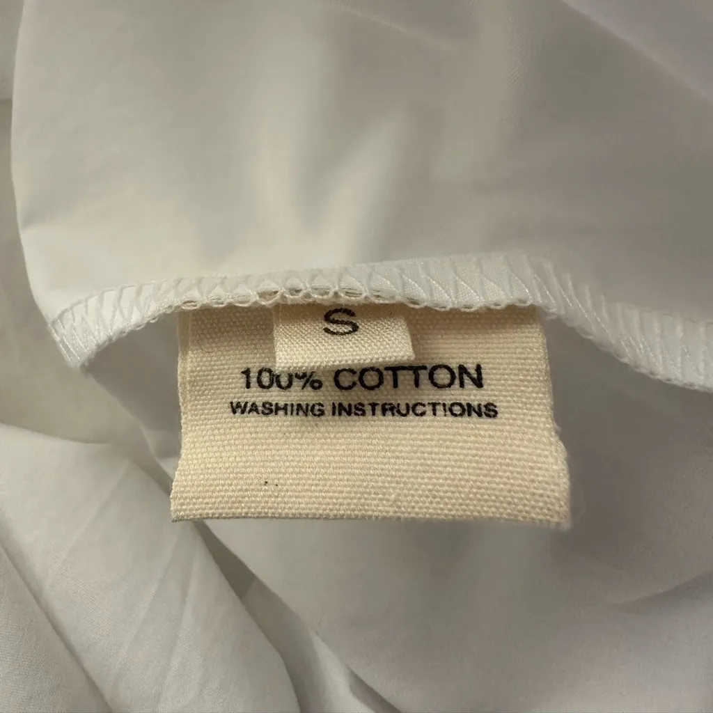 Parke Boyfriend Button Down Poplin White Small NWT - Image 4