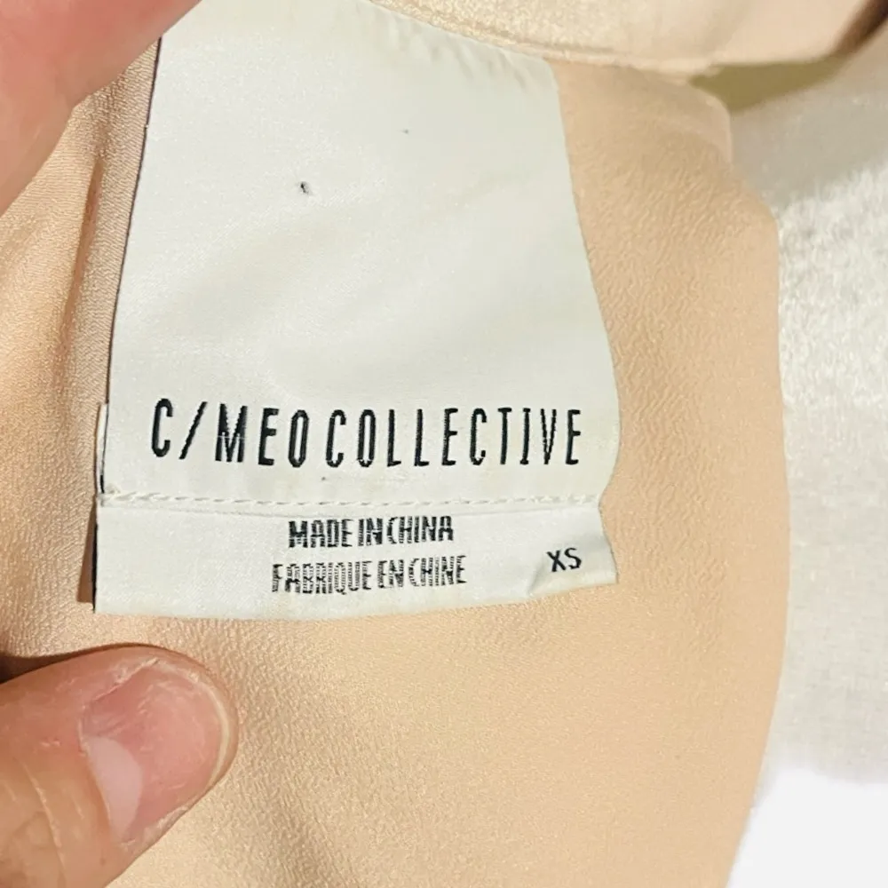 C/MEO Collective Nude Blush Elegant fit & flareHalter Mini Dress XS - Image 5