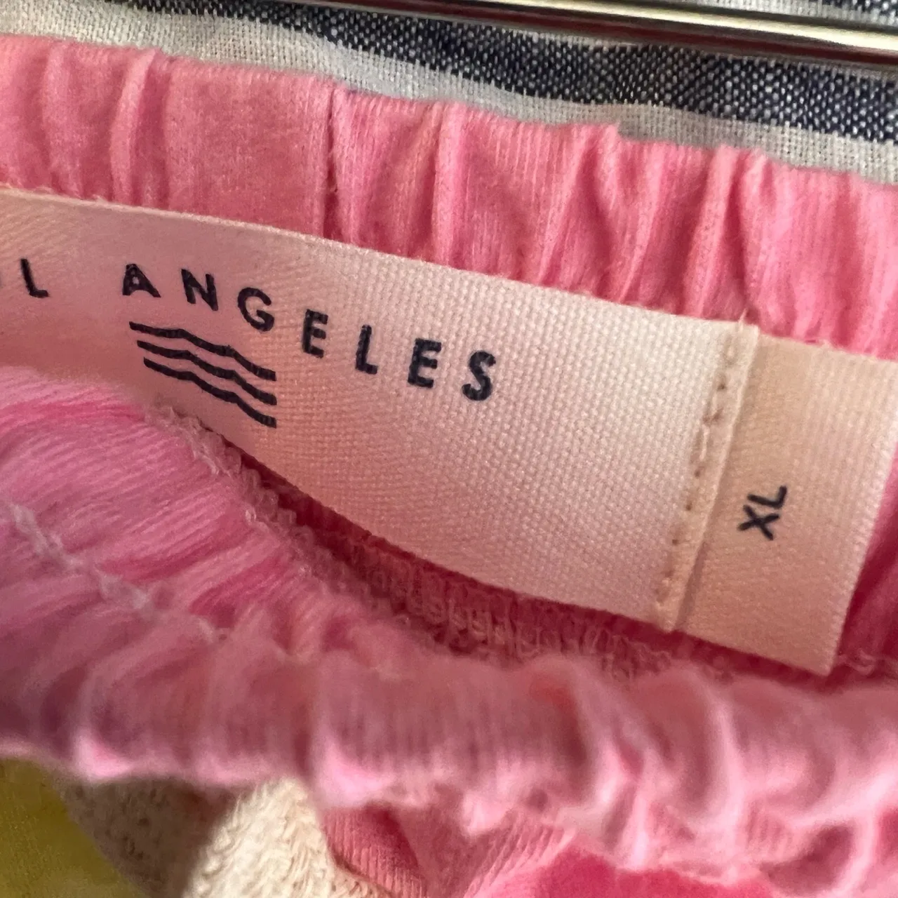 Sol Angeles Tie Dye Knit Shorts Pastel Pink Blue Pull On Casual Size XL New - Image 5