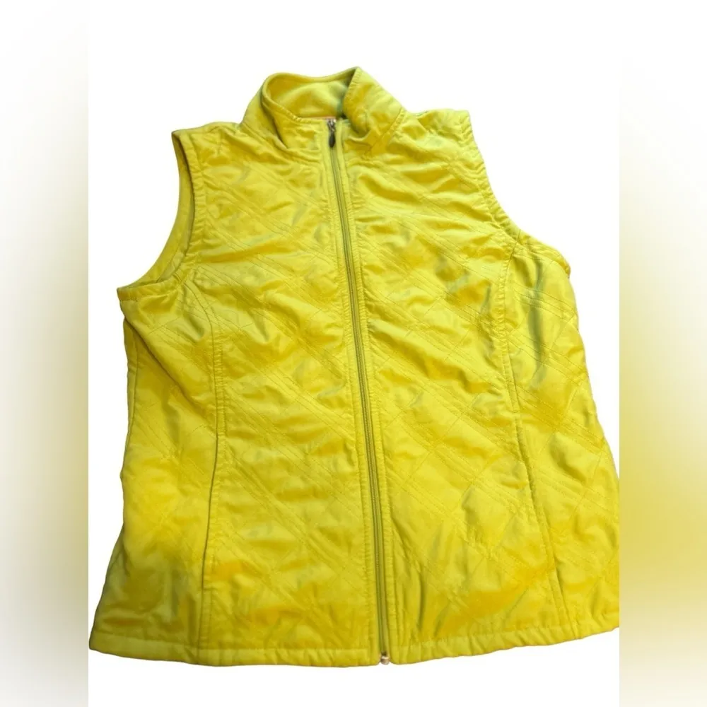 Columbia Women's Yellow Quilted Vest Size S Full Zip Lightweight‎ Casual - Image 9