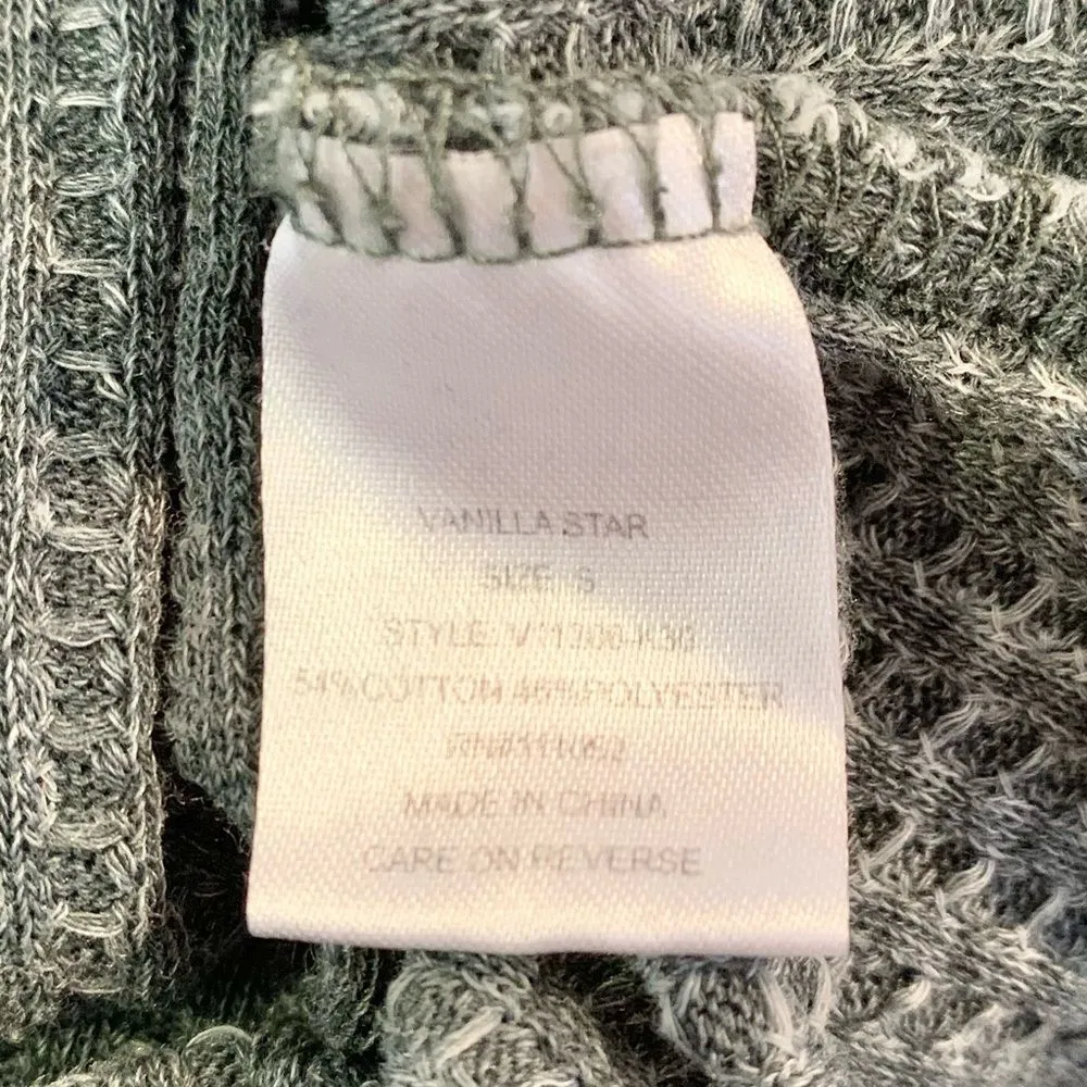 WOMEN’S 𝅺VANILLA Star teal twist front waffle knit top - Image 7