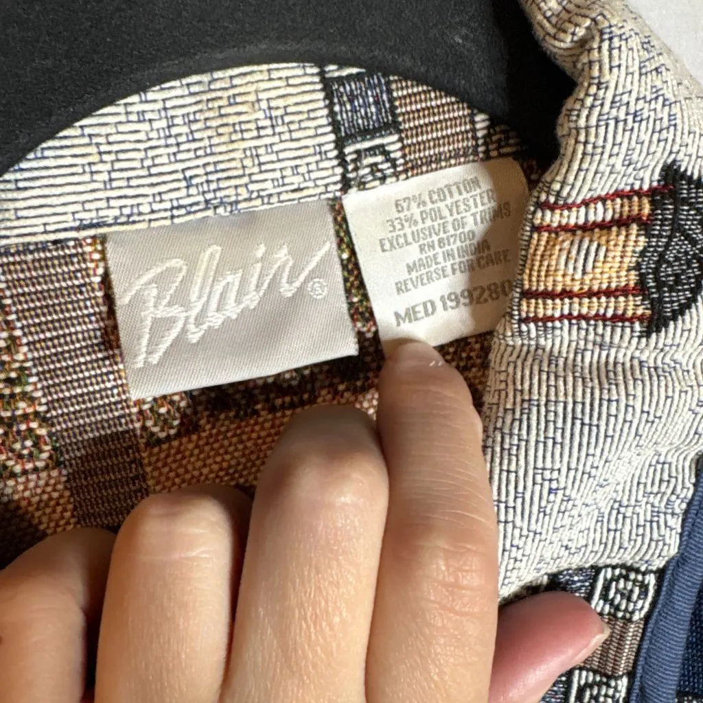 Vtg Lighthouse tapestry jacket shacket - Image 3