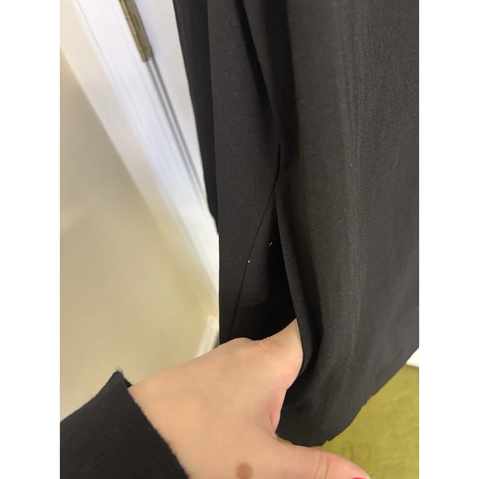 Vtg 90s Teddi Black White Seashell Windbreaker Full Zip Size Medium Lightweight - Image 10