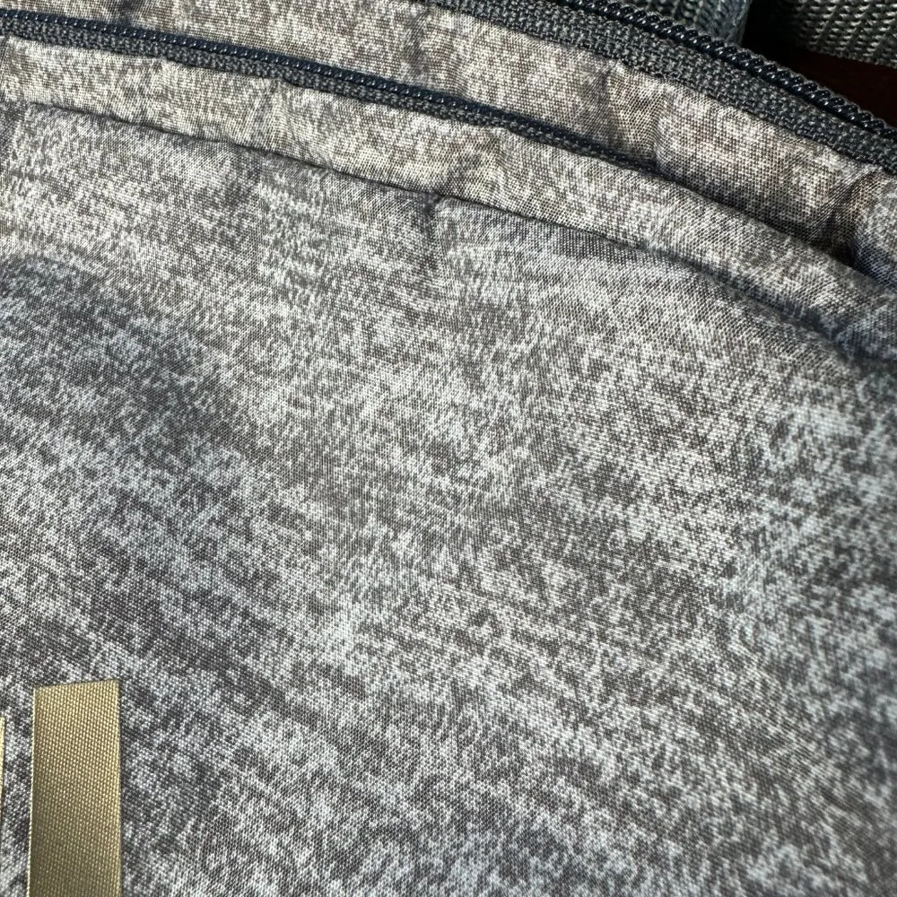 ADIDAS Grey Charcoal Space Dye Zipper Fanny Pack Crossbody Bag - Image 4