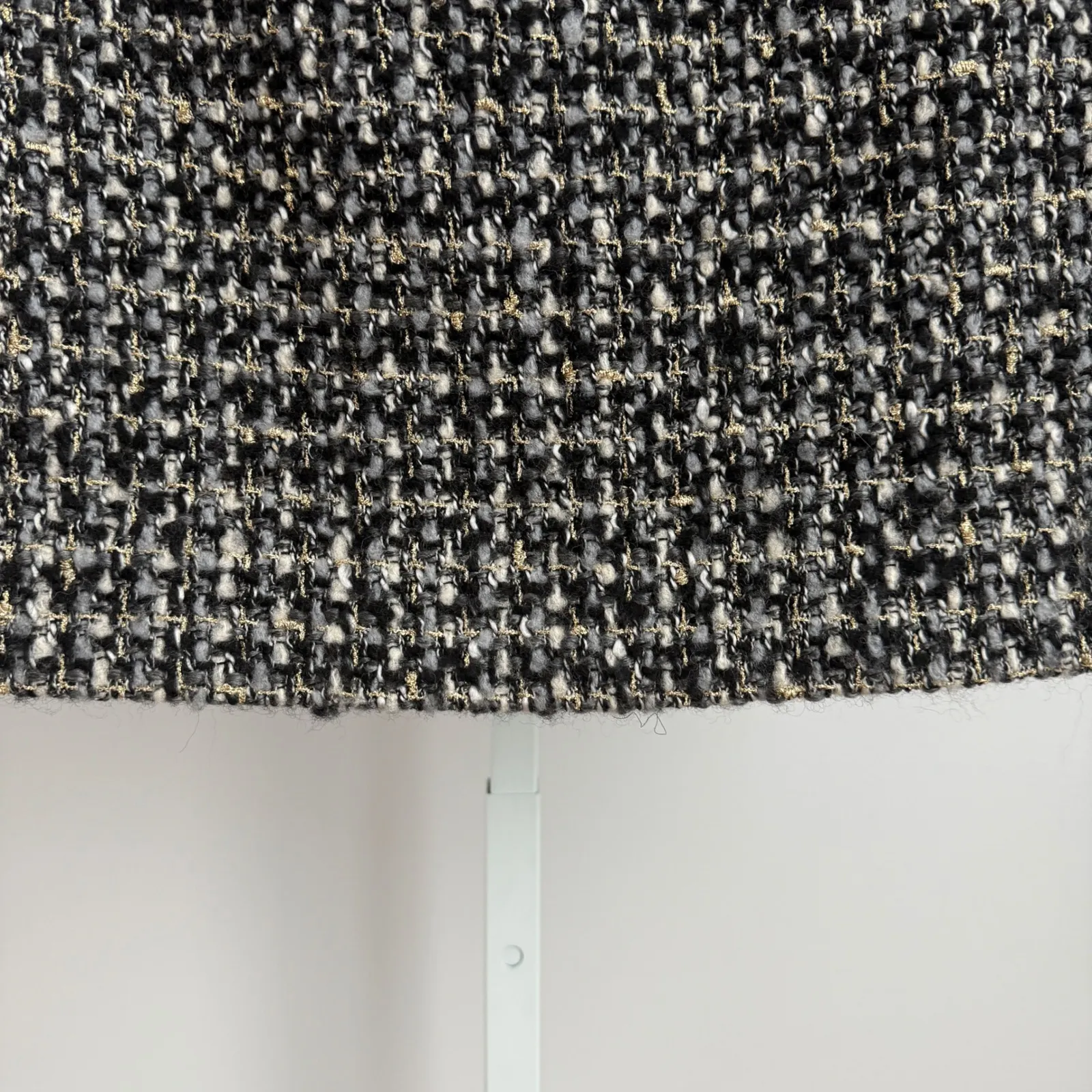 J.Crew Tweed Mini Skirt Black White Gold‎ Textured Career Party Cute size 8 - Image 4