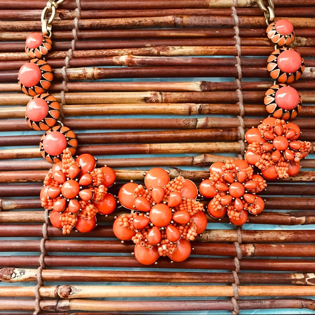 J.Crew  Orange Beaded Necklace - Image 7