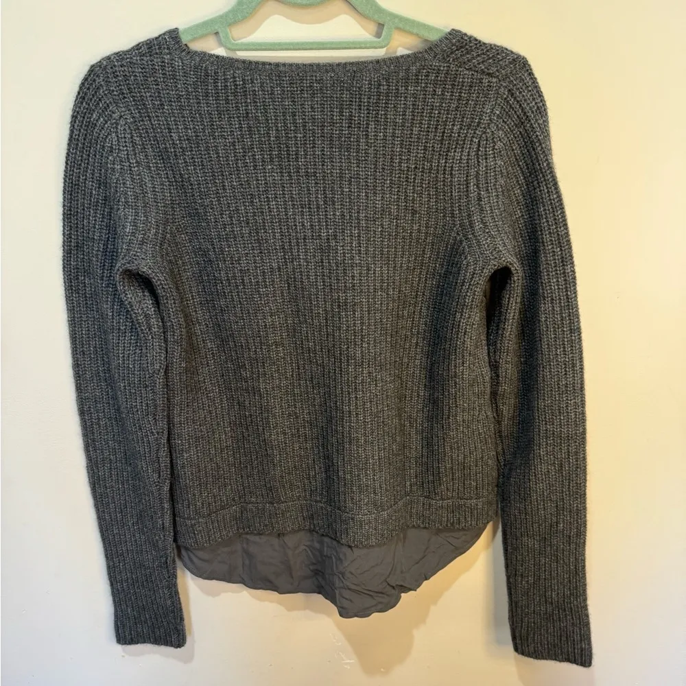 Joie‎ Wool & Cashmere Layered Knit Scoop neck Sweater Sz XS - Image 3