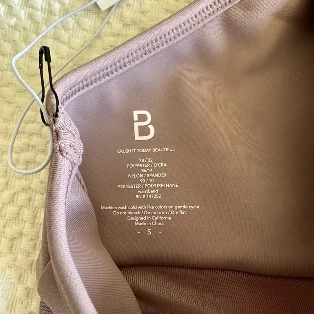 Revolve Beloforte  Coco Bra and Jett Leggings Athleisure Outfit Dusty Rose Sz S - Image 7