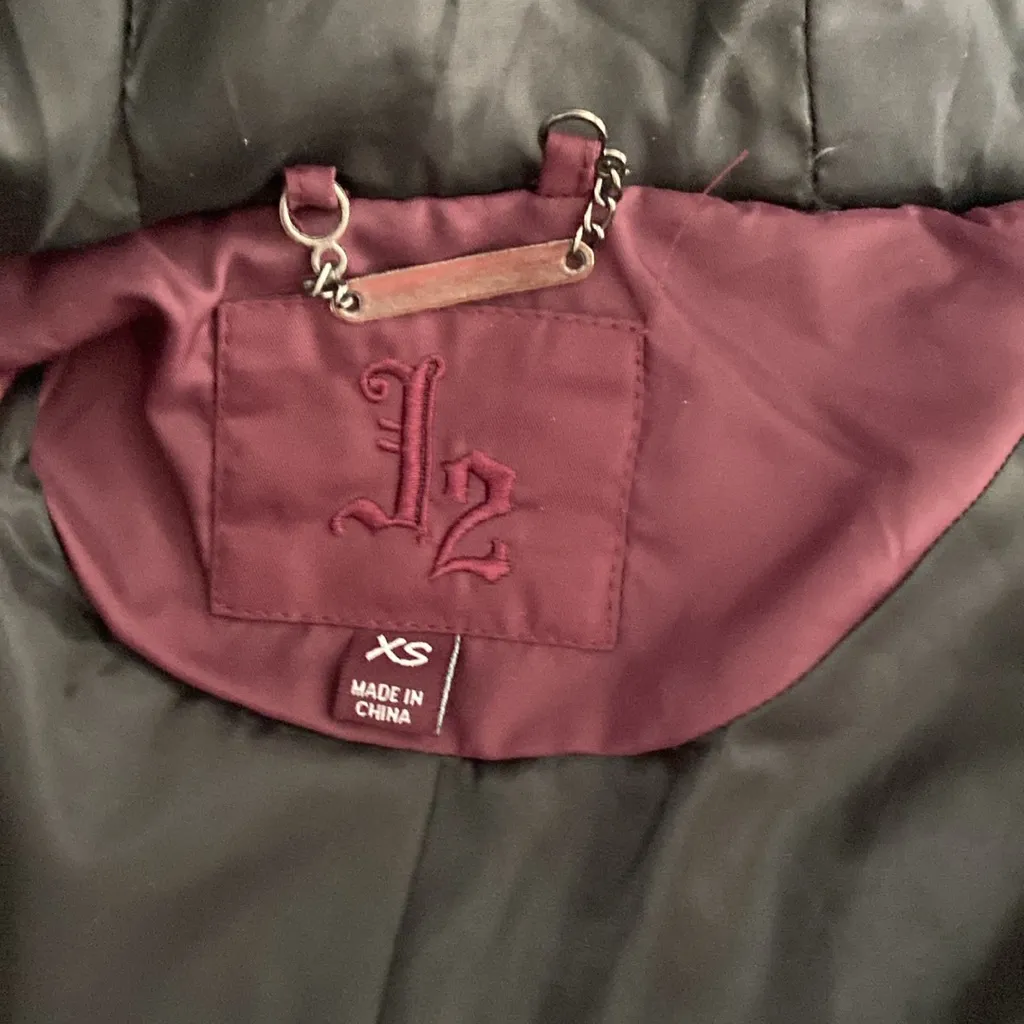 Jou Jou J2 Junior's Maroon Full Zip Winter Jacket Hood w/ Faux Fur Trim … Size undefined - Image 5