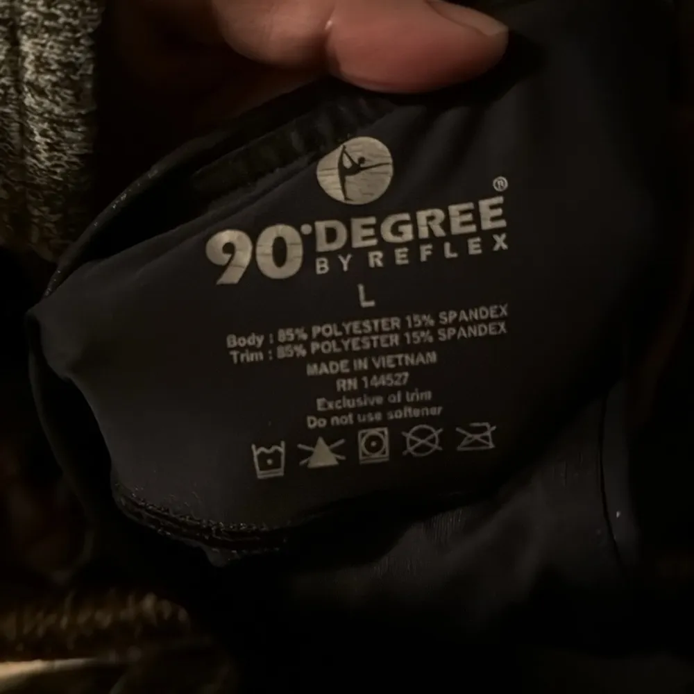 Set of 3 90 degree legging navy/purple/shiny green size L Blue Size L - Image 5