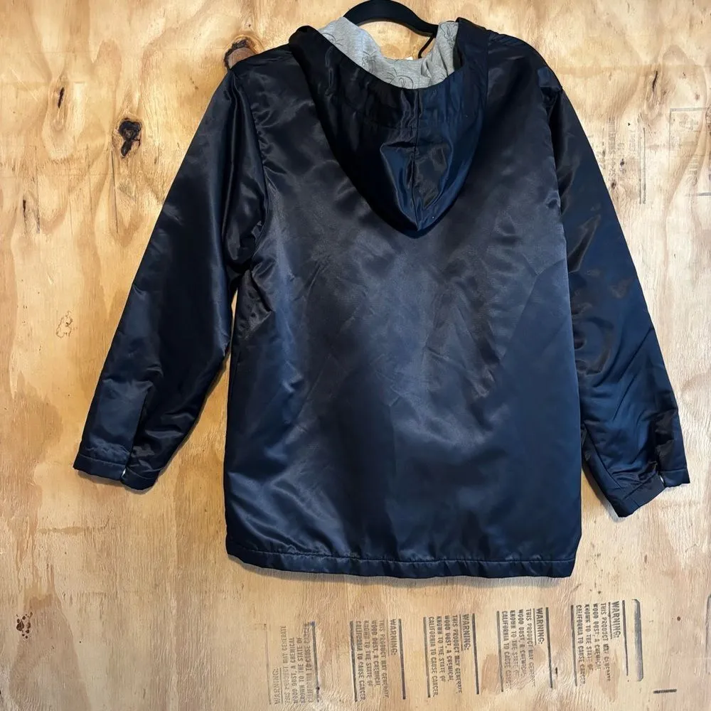 Vintage 90s Warner Bros. Studios Black Satin Tweety Bird Store Jacket Sz S *FLAW - Image 4