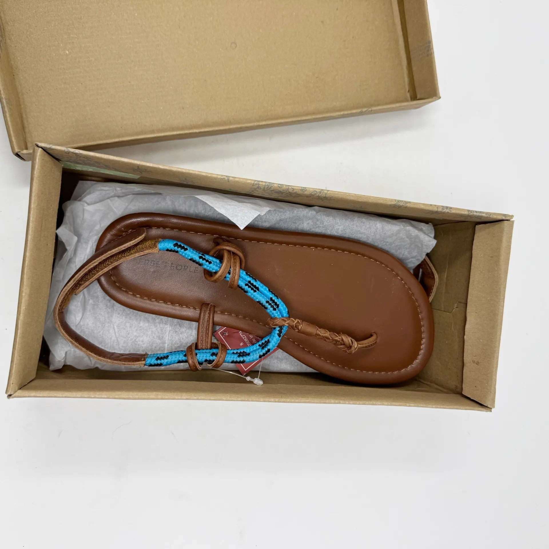 Free People Island Hopping Sandals Brown Leather Rope Size 8 NWT Summer Travel - Image 5