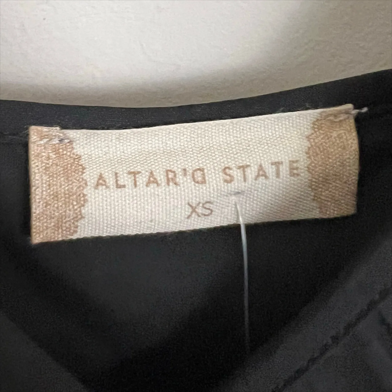 NWT Altar’d State Black Satin Flutter Sleeve Surplice Wrap Midi Dress Size XS - Image 7