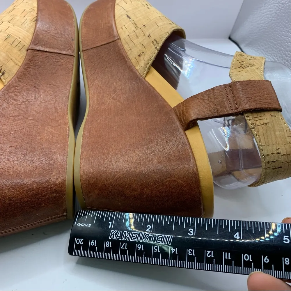 Kork Ease K40606 Women Cork Leather Wedge Sandal Shoe Size 9M Pre Owned - Image 7