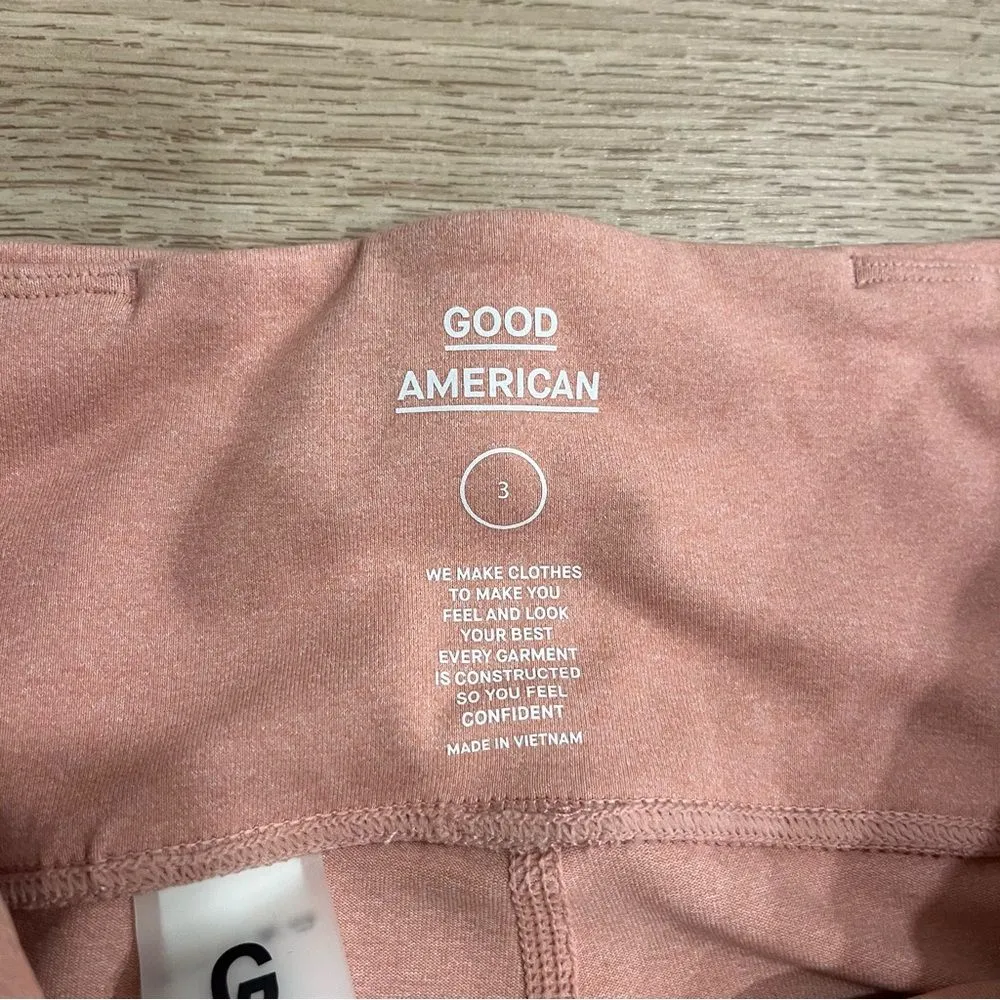 NWT Good American Electric Feel Crop Pink Capri Legging Heather Pink Size 3/L - Image 5