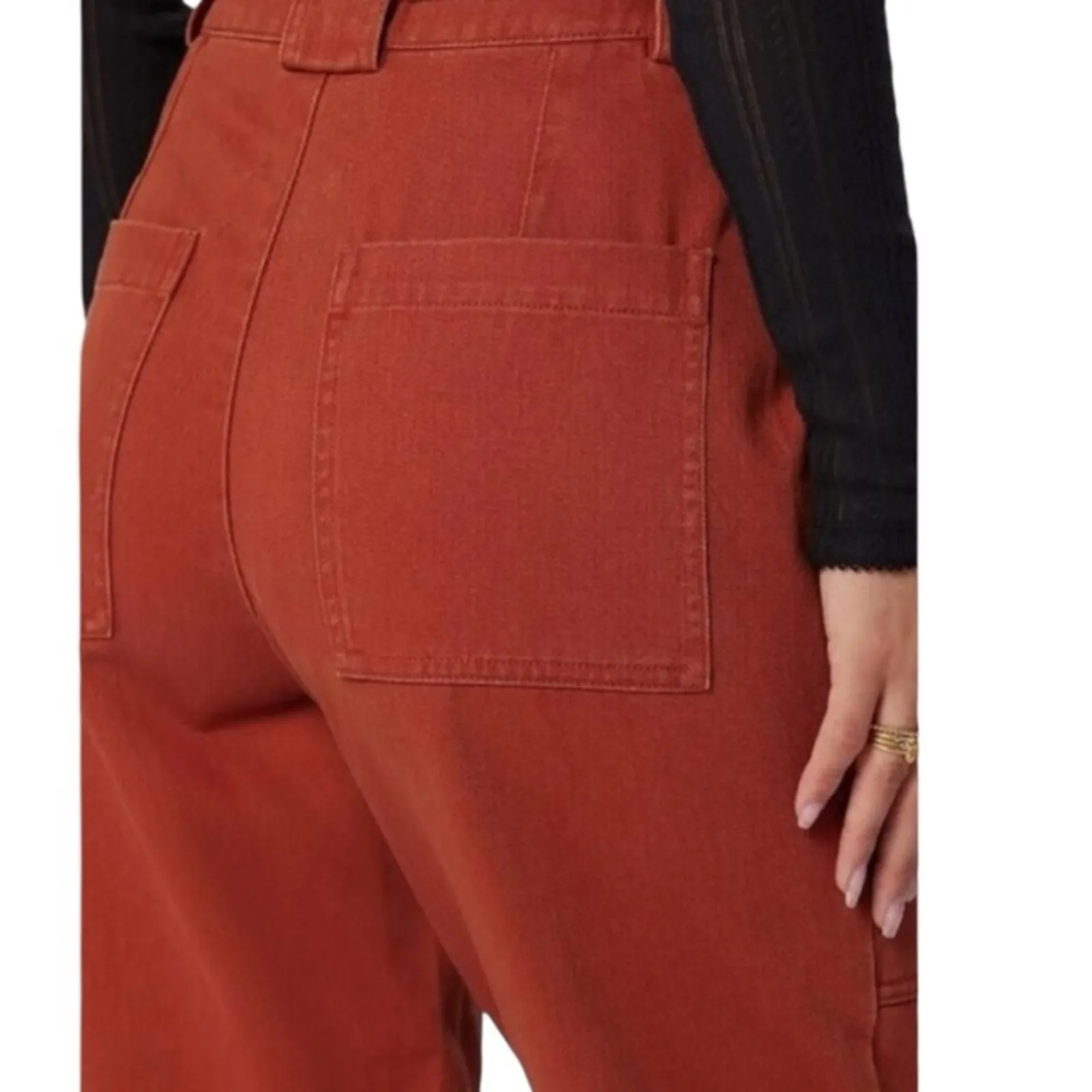Joie HADIYA Cargo Pocket Cropped Pants – Barrel Leg, Size 8, Arabian Spice - Image 3