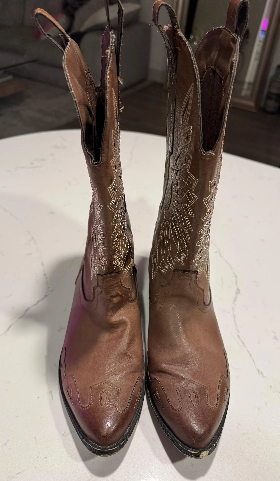 Brown Western Boot Size 8.5 - Image 4