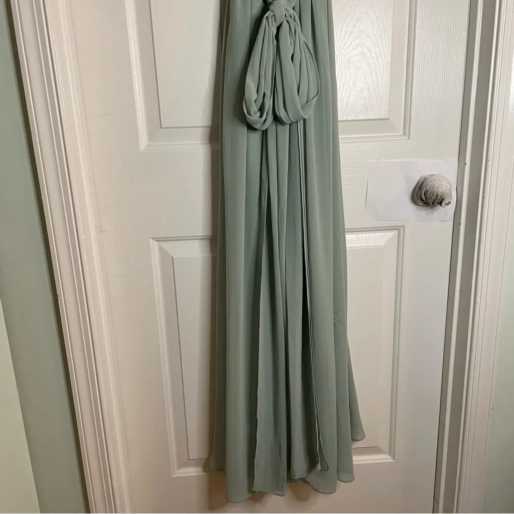 Birdy Grey  Ruched Strapless Gown Sage Green Event formal evening - Image 7