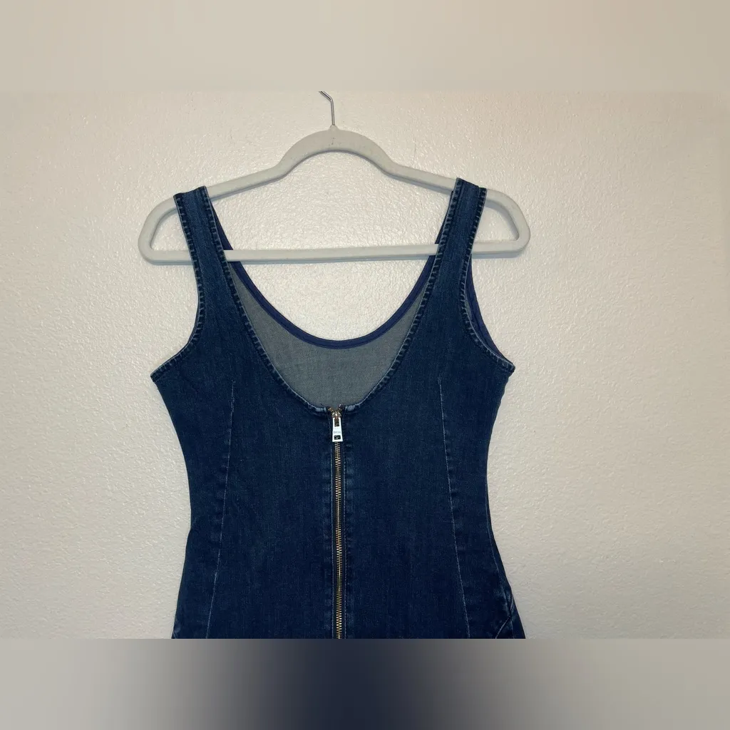 Guess Sofia Dark Blue Denim Mini‎ Dress Size M - Image 7