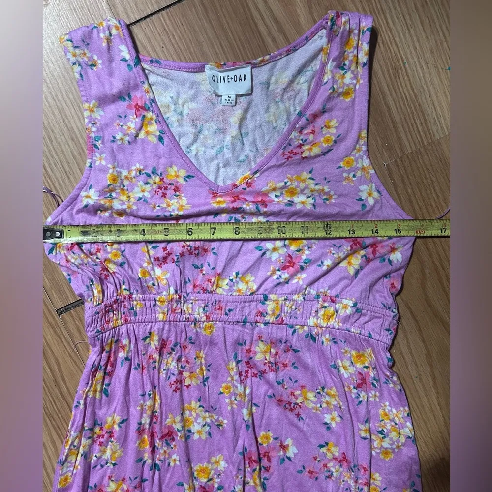 Floral Pink Maxi Dress olive & oak womens medium - Image 4