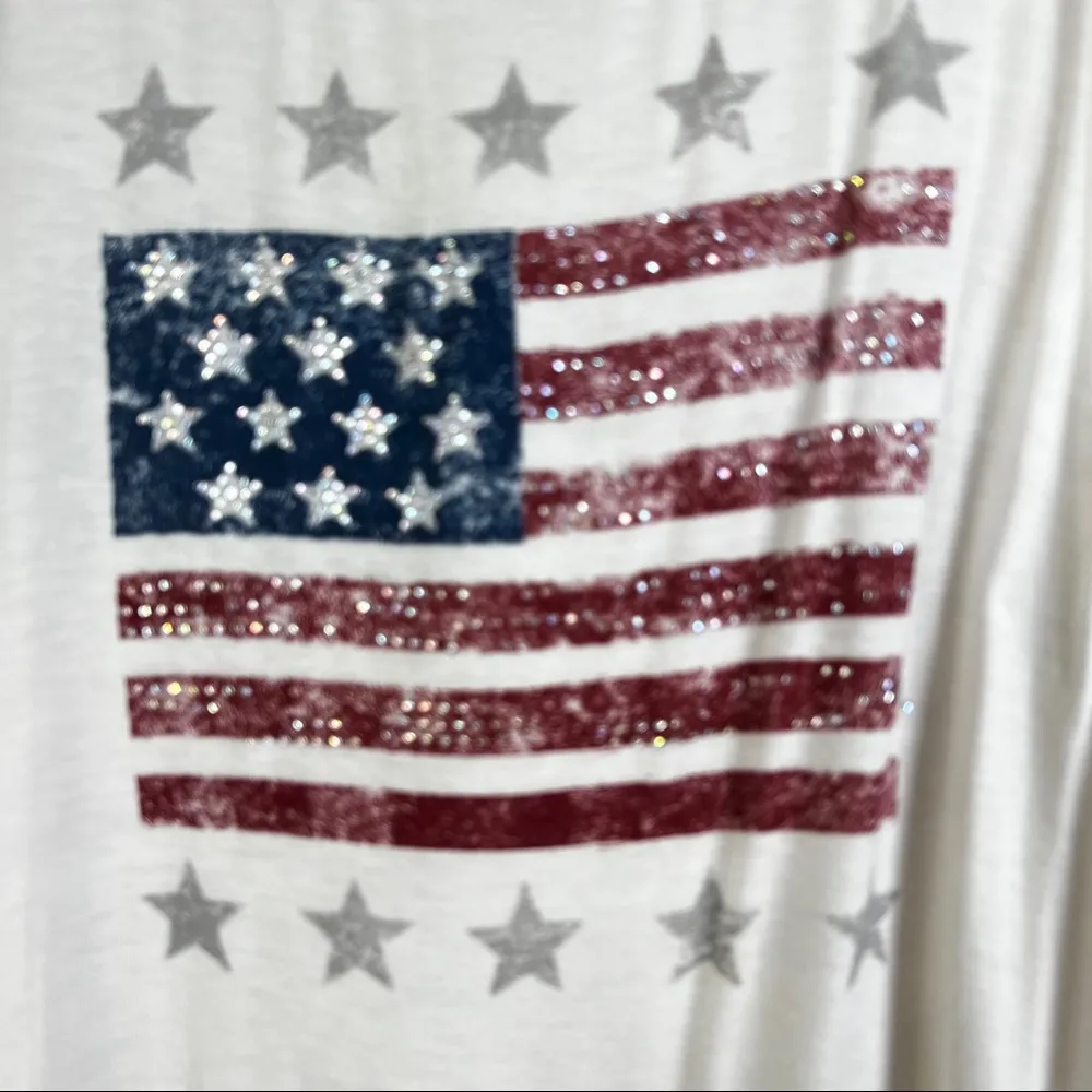 Charlotte Russe Small Bedazzled American Flag Crewneck Sleeveless Tank T… - Image 3