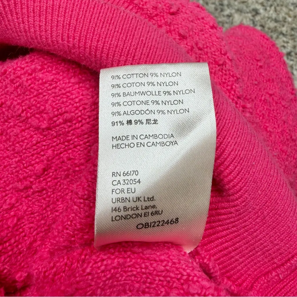 Free People Found My Friend Boucle Pullover Sweater Rock Candy Hot Pink Small S - Image 8