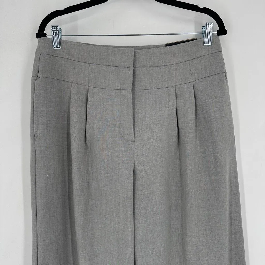 Worthington NWT Womens Wide Leg Trouser Pants Size 12 Hi Rise Gray Pleated Front - Image 3