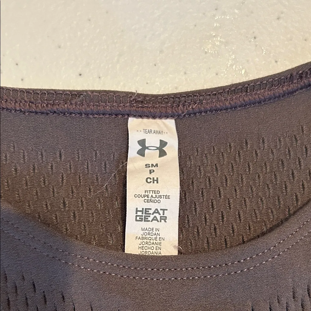 Under Armour Womens Heat Geqr Mauve Tank Top Small - Image 4