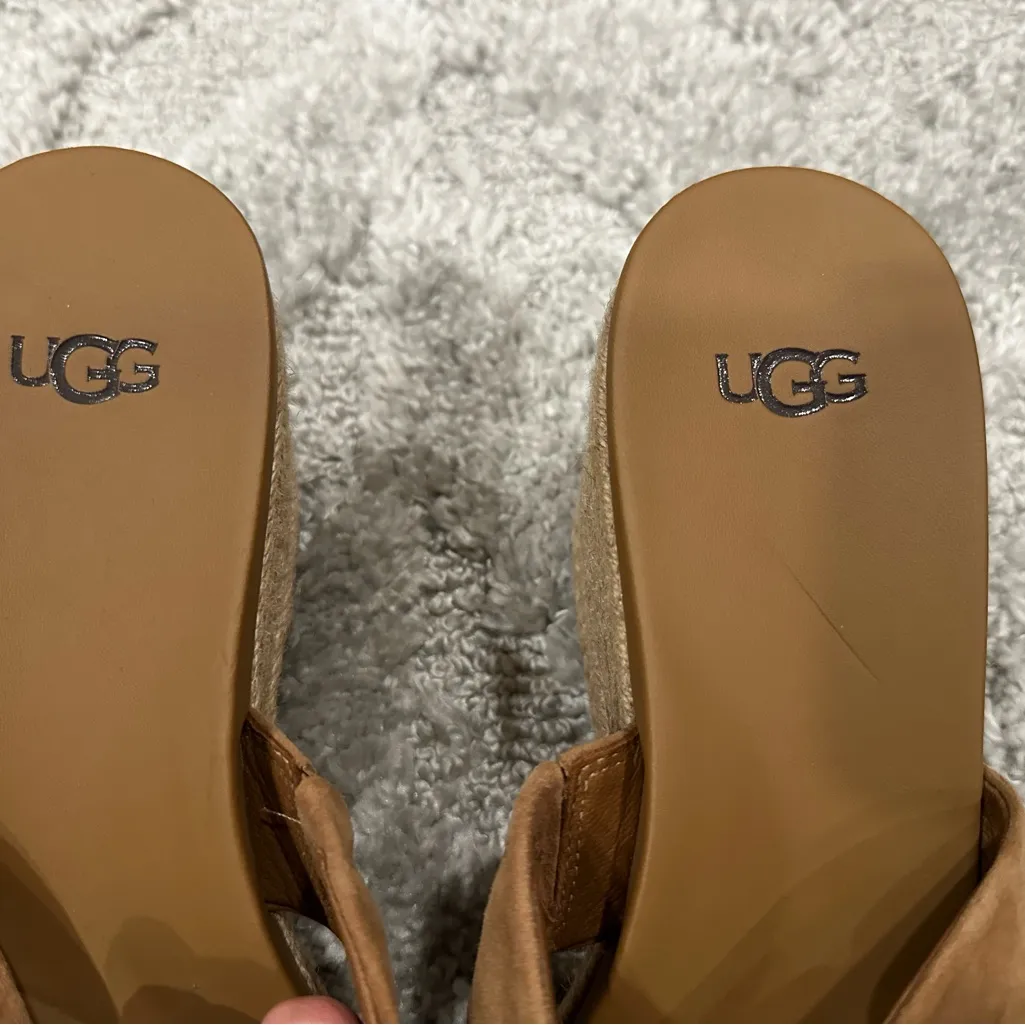 UGG  Niyomee Tan Wedge Sandal Slide US 10 - Image 3