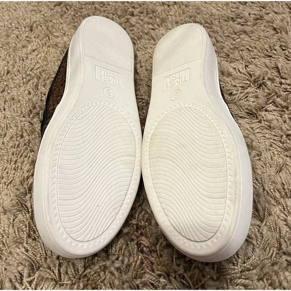 Time and Tru Leopard Mule White Sole Memory Foam Footbed Size 8 Brown - Image 3