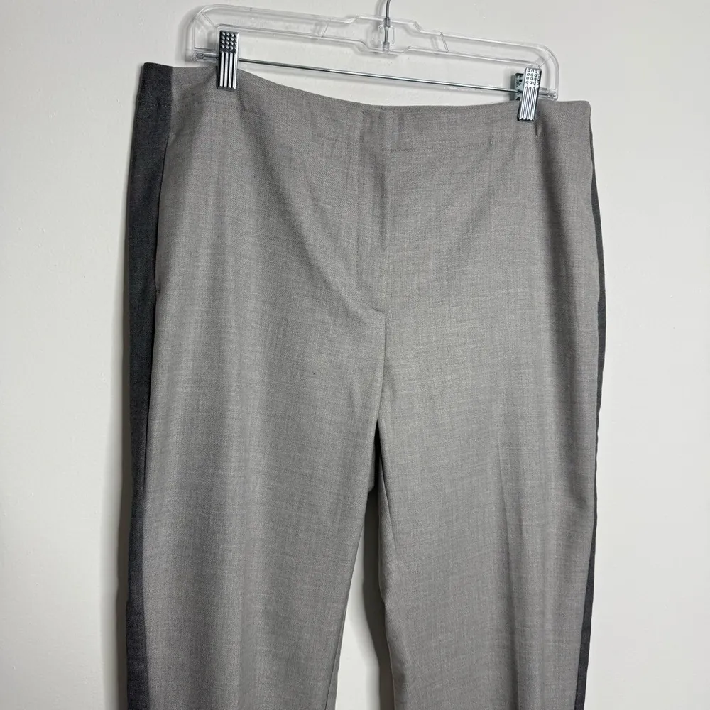 NWT J. JILL Grey Heather Side Stripe Tuxedo Dress Pant 210703 w/ Pockets 14 Tall - Image 3