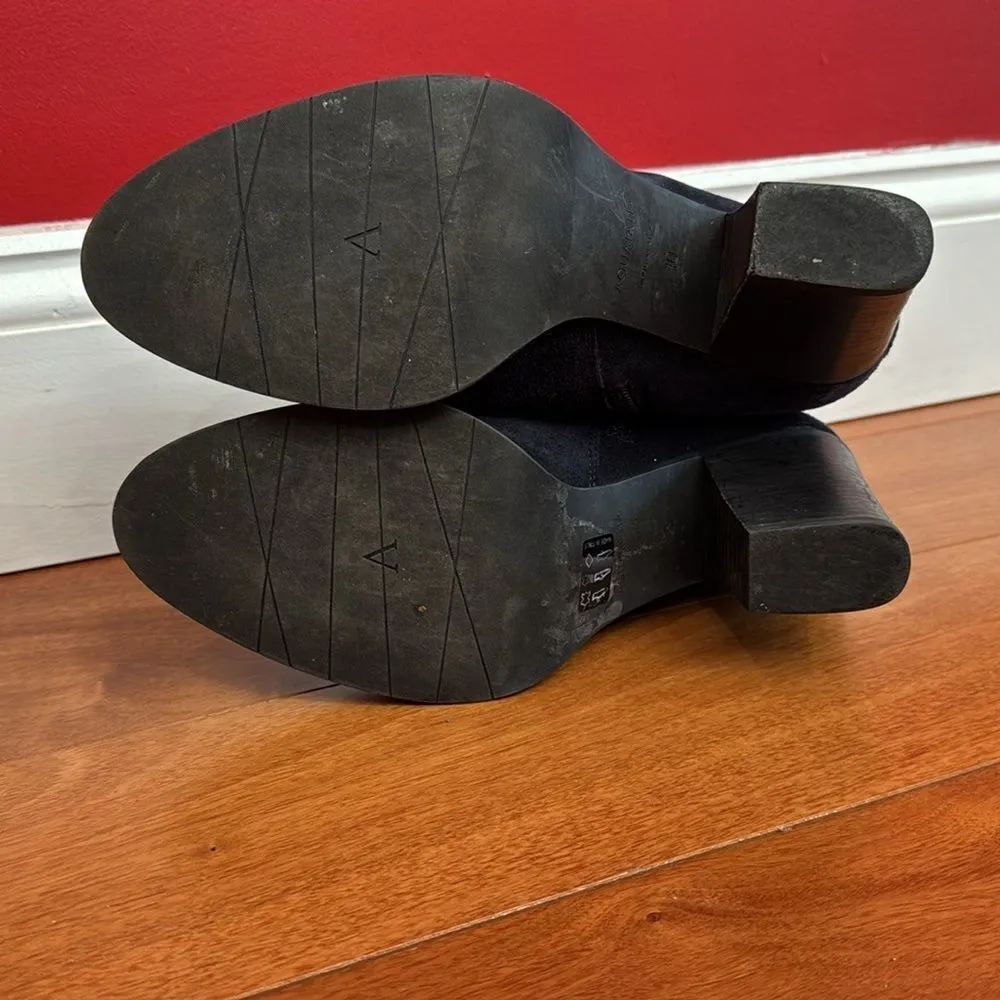 Aquatalia Black Suede Ankle Heel Dressy Boots size 10 - Image 5