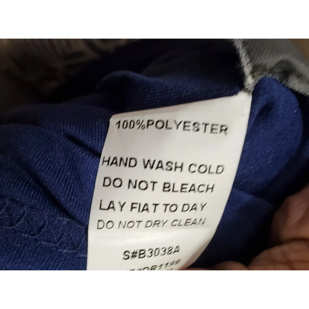 Tinley Women White Blue 100% Polyester Sleeveless V Neck Knee Length Dress Small - Image 8