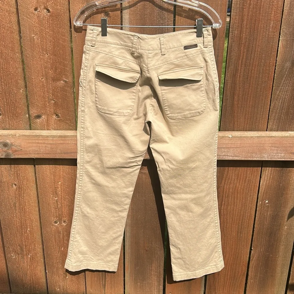 Vintage Prada Cropped Khaki Tan Casual Pants Size 42 - Image 2