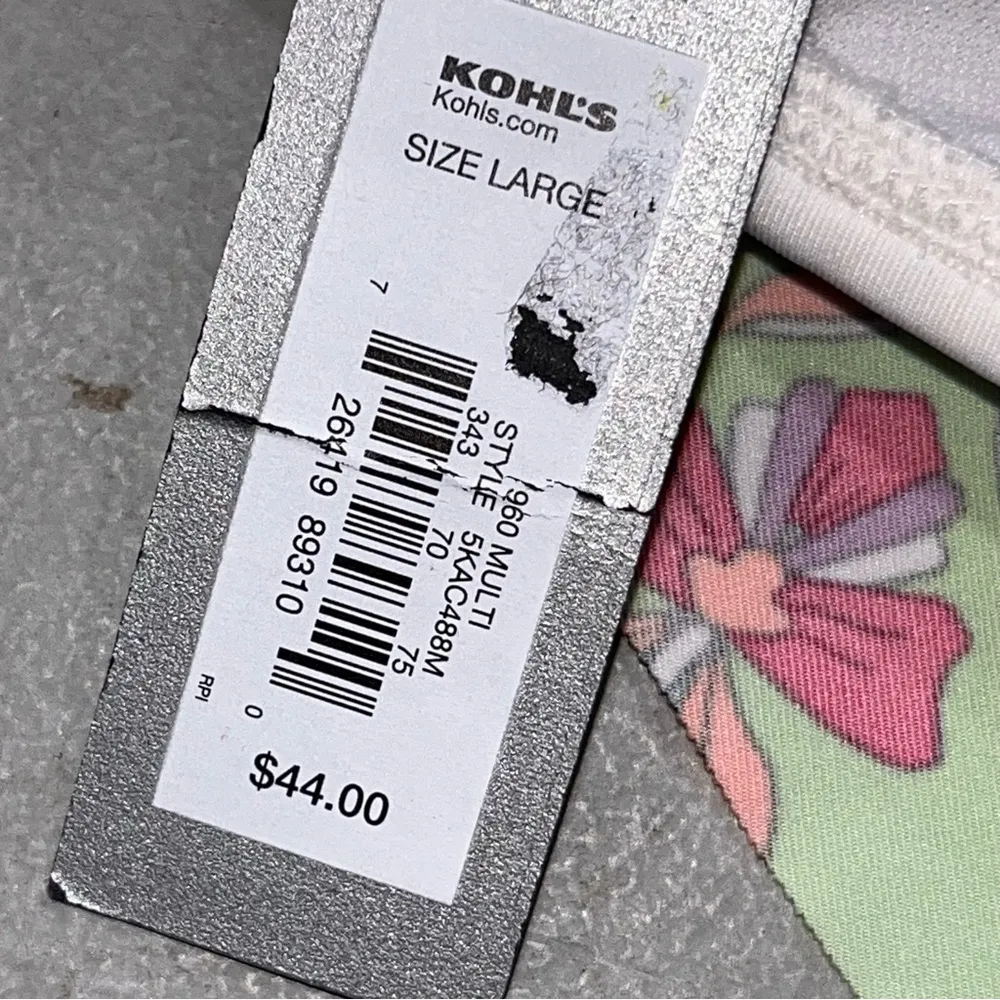 NEW APT. 9 Floral Flounce Bandeau Bikini Swim Top size Large - Image 10