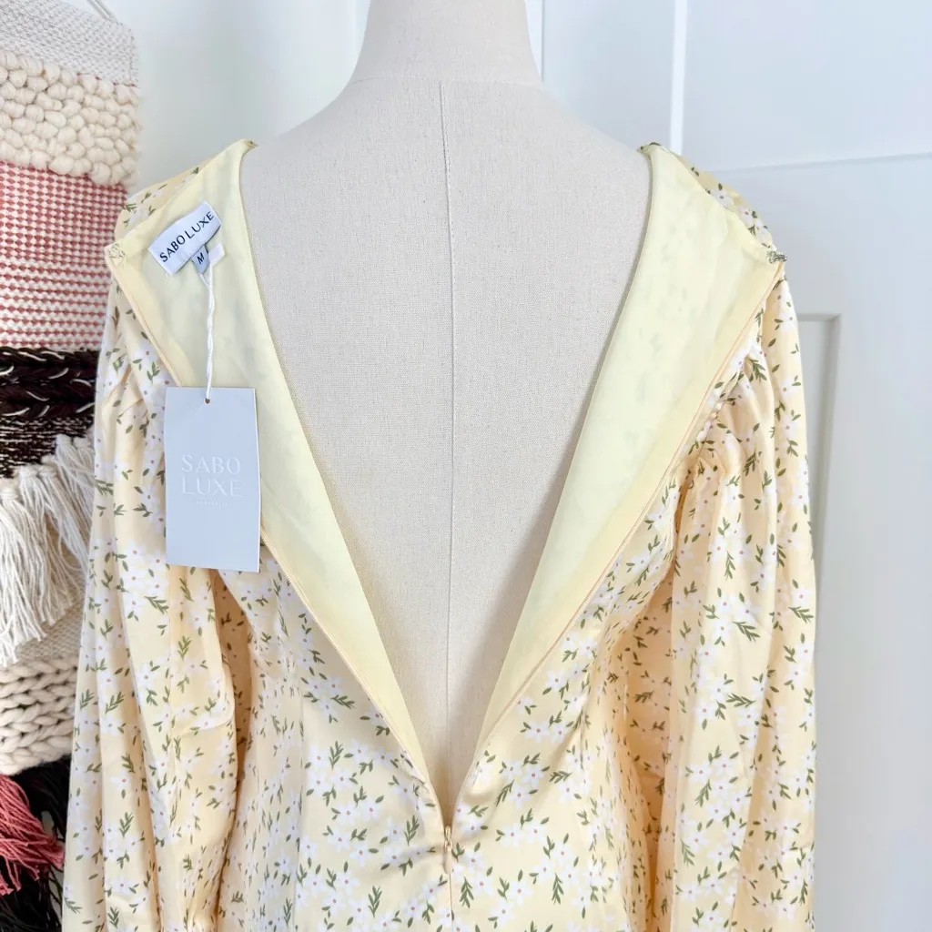 SABO SKIRT Luxe Xandria Dress Yellow Sz M NWT - Image 9