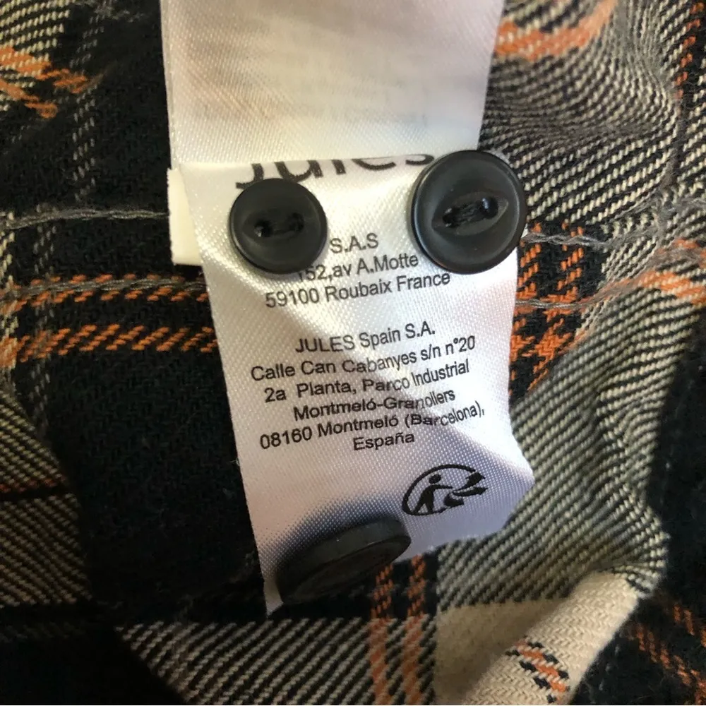 Jules Plaid Layered Hoodie Flannel Shirt Layered Grunge Emo 90s Plaid Neutrals S Brown - Image 9