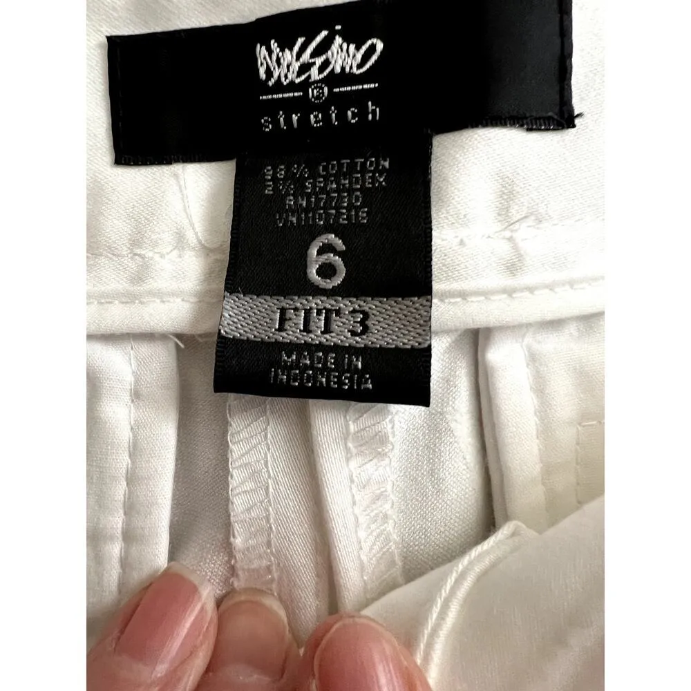 Mossimo size 6 cropped white pants stretch mid - Image 6