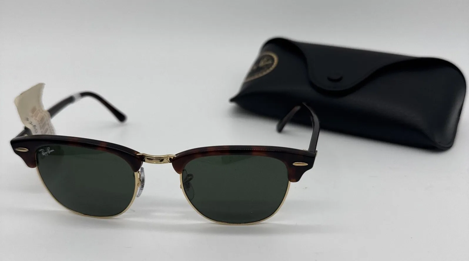 RAY-BAN RB 3016 W0366 HAVANA GOLD CLUBMASTER AUTHENTIC FRAMES SUNGLASSES 49-21 - Image 1