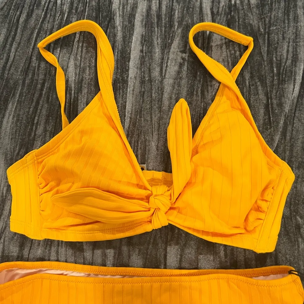 Bright Orange Yellow Bikini Set - Image 3