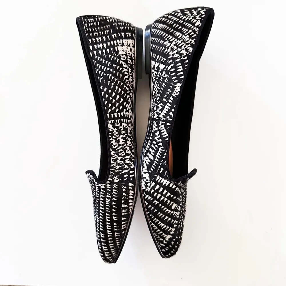 Dolce Vita Tweed Pointed Toe Flats Shoes Women's Size 8.5 Black White - Image 6