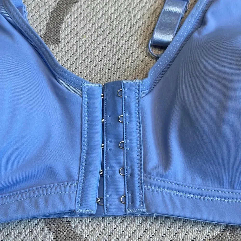 Rhonda Sheer Front Closure Butterknit removable pads adjustable straps bra Purple Size L - Image 5