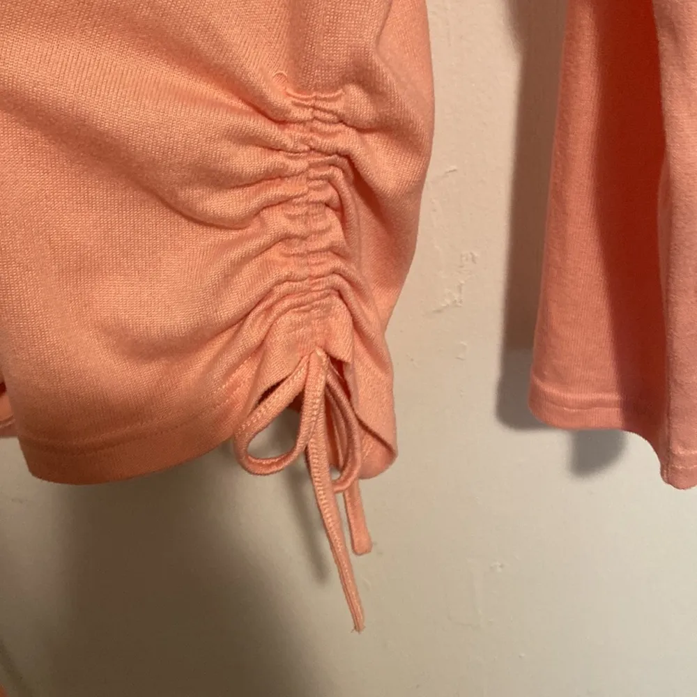 Muk Luks Peach Drawstring Pajama Sweater Size XL - Image 3