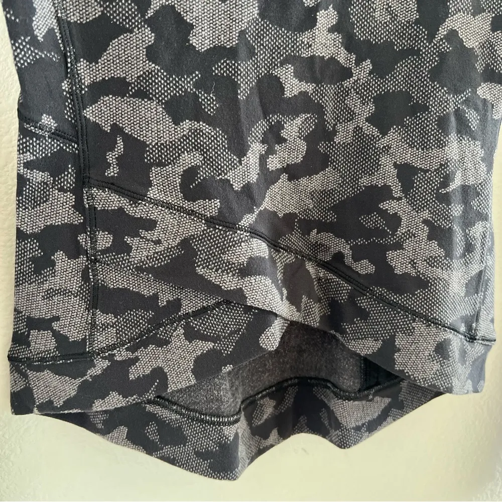 Lululemon Close to Crossing Long Sleeve Black Gray Camo 2 - Image 6