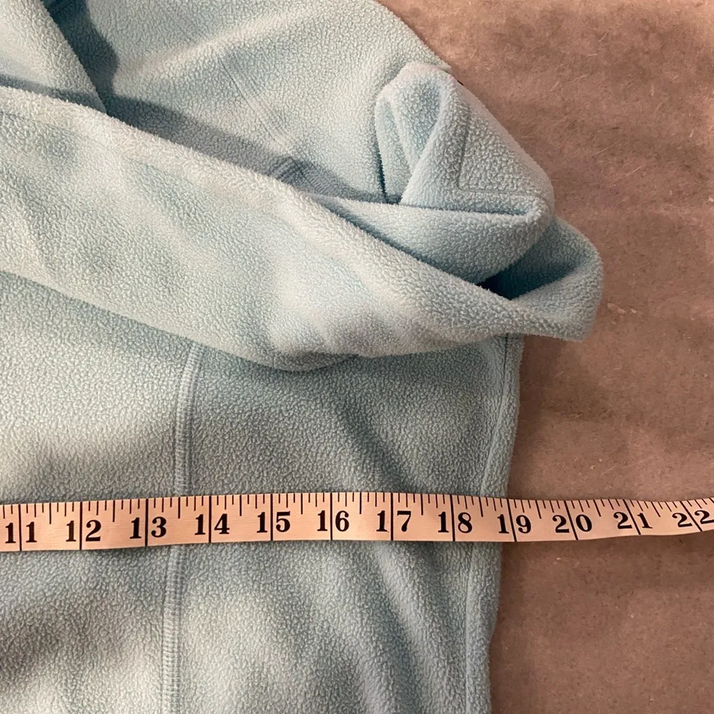 L.L. Bean Size S Aqua Blue Mock Beck Long Sleeve Quarter Zip Pullover Fleece Top - Image 9