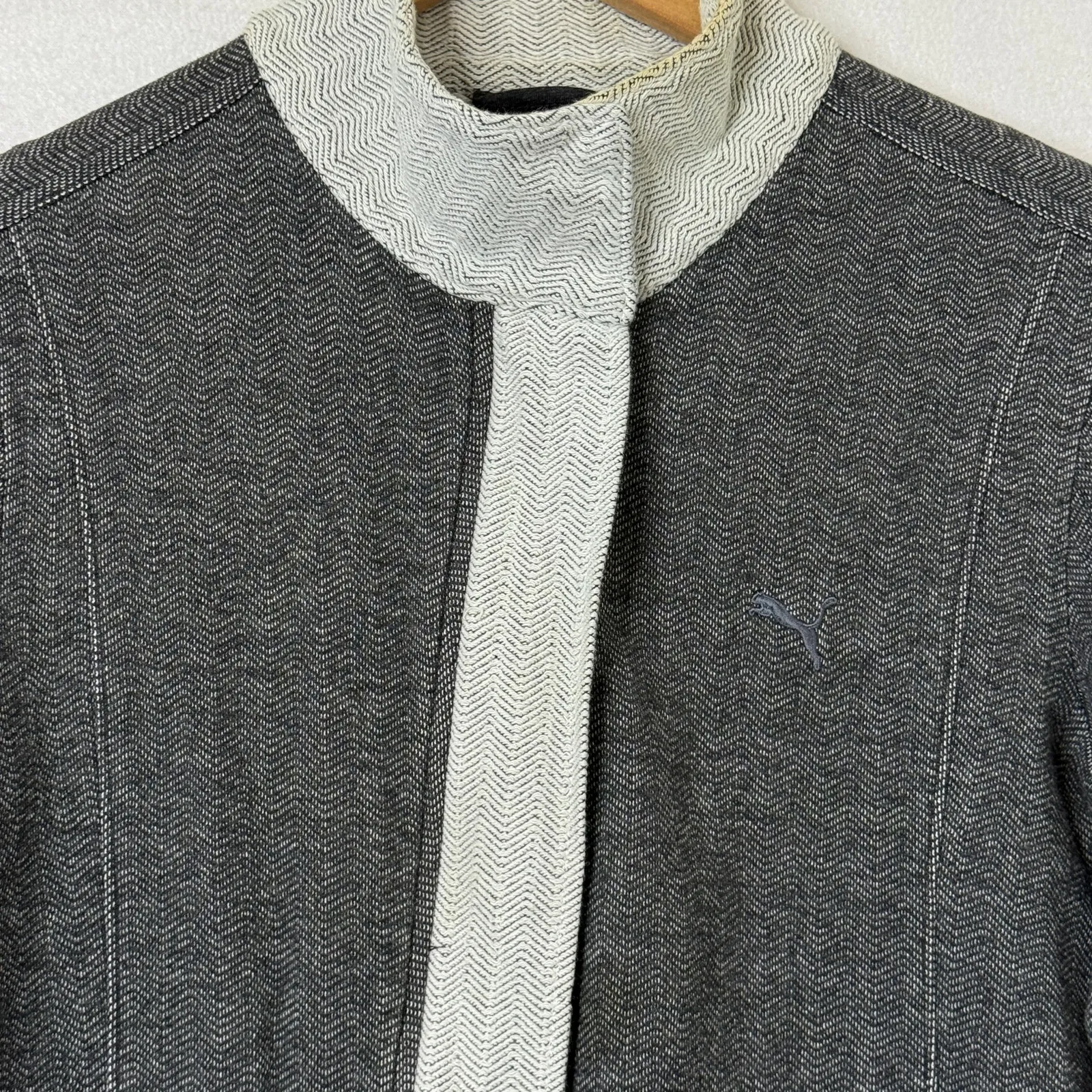 Puma Asymmetrical Lifestyle Jacket Womens Sz Lg Futuristic Sporty Athletic Style - Image 3